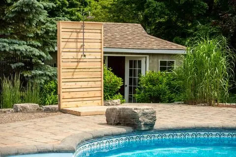 Dundalk White Cedar Outdoor Savannah Standing Shower CTC205 Dundalk