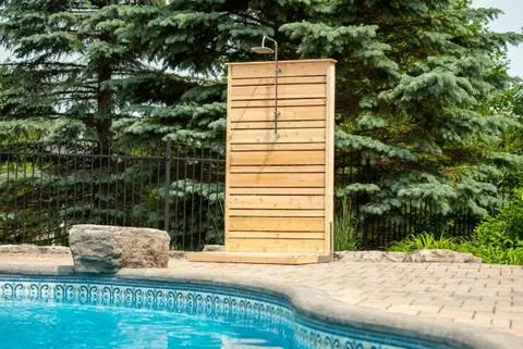 Dundalk White Cedar Outdoor Savannah Standing Shower CTC205 Dundalk