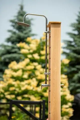 Dundalk White Cedar Outdoor Sierra Pillar Shower CTC105 Dundalk