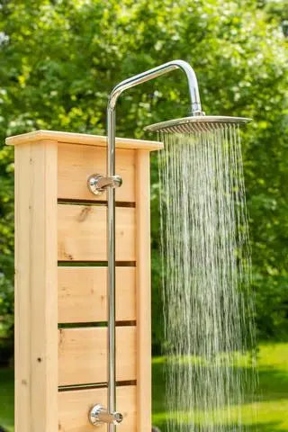 Dundalk White Cedar Outdoor Sierra Pillar Shower CTC105 Dundalk