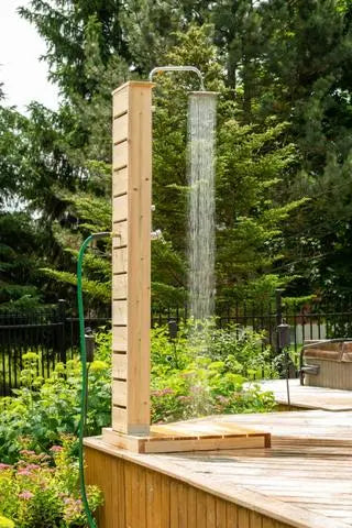 Dundalk White Cedar Outdoor Sierra Pillar Shower CTC105 Dundalk