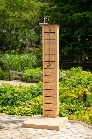 Dundalk White Cedar Outdoor Sierra Pillar Shower CTC105 Dundalk