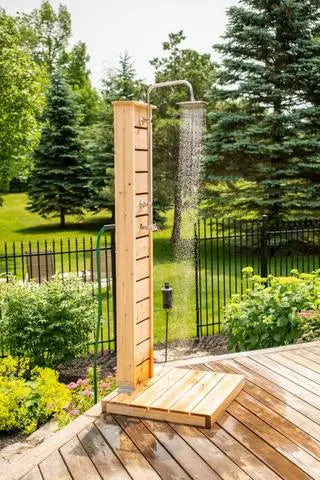 Dundalk White Cedar Outdoor Sierra Pillar Shower CTC105 Dundalk