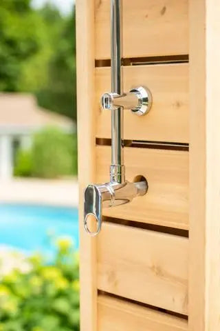 Dundalk White Cedar Outdoor Sierra Pillar Shower CTC105 Dundalk