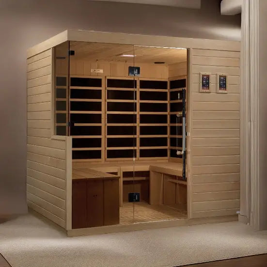 Dynamic La Sagrada 6 person Ultra Low EMF Infrared Sauna - Canadian Hemlock Dynamic