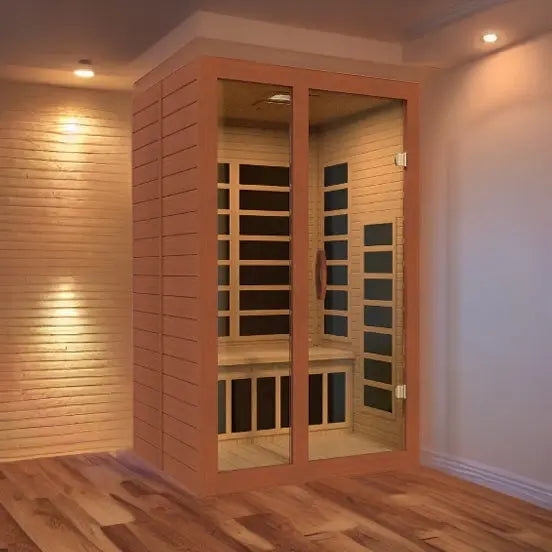 Dynamic Santiago Elite 2 person Ultra Low EMF Infrared Sauna - Canadian Hemlock Dynamic