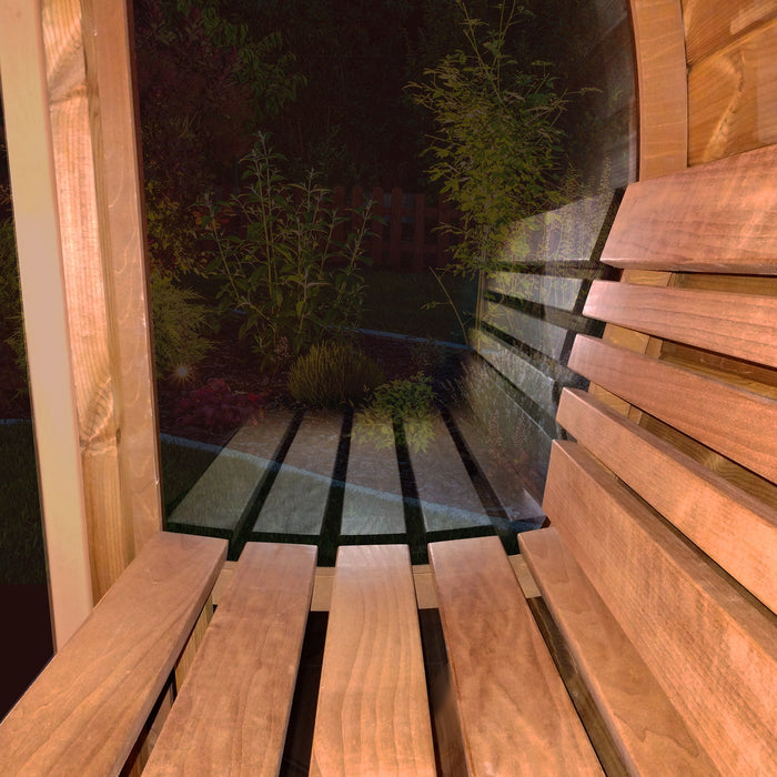SaunaLife E7G barrel sauna - ergonomic bench backrest