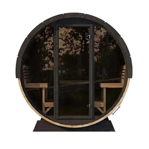 SaunaLife Model EE8G Traditional 6 Person Outdoor Sauna Barrel, 646-SL-MODELEE8G SaunaLife