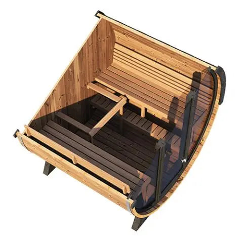 SaunaLife Model EE8G Traditional 6 Person Outdoor Sauna Barrel, 646-SL-MODELEE8G SaunaLife