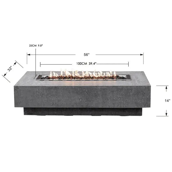 Elementi Hampton Fire Pit Table Elementi