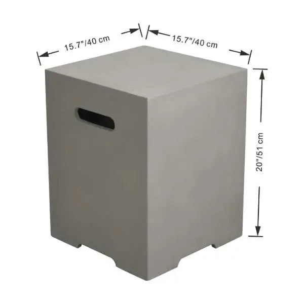 Elementi Plus Square Concrete Tank Cover ONB01-109 Elementi Plus Dreamwood Living