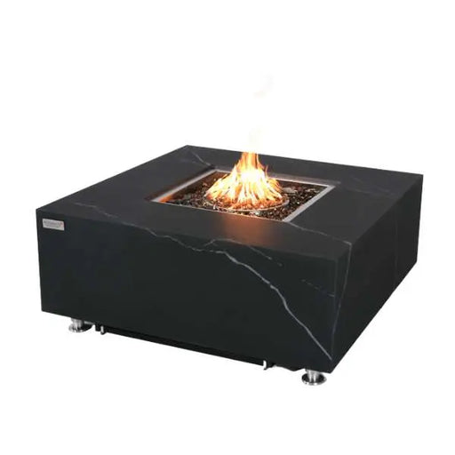 Elementi Plus Sofia 40" Marble Porcelain Fire Table - Bulgaria Black Elementi Plus
