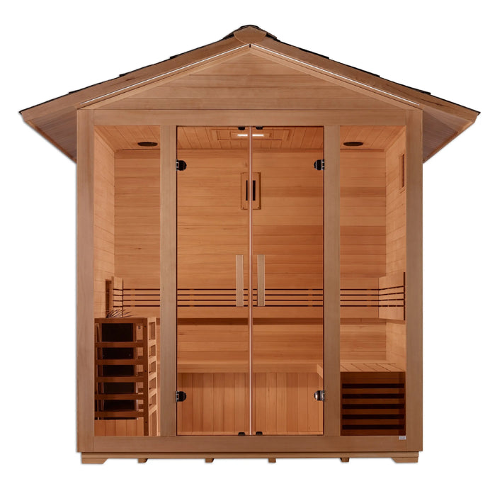Golden Designs "Vorarlberg" Outdoor Traditional Steam Sauna (5 Person) Golden Design Saunas