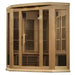 Maxxus 3 Person Corner Unit Near Zero EMF Infrared Sauna - Canadian Hemlock Maxxus