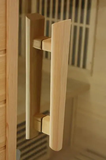 Maxxus 3 Person Corner Unit Near Zero EMF Infrared Sauna - Canadian Red Cedar Maxxus