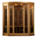 Maxxus 3 Person Corner Unit Near Zero EMF Infrared Sauna - Canadian Red Cedar Maxxus