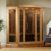 Maxxus 3 Person Corner Unit Near Zero EMF Infrared Sauna - Canadian Red Cedar Maxxus