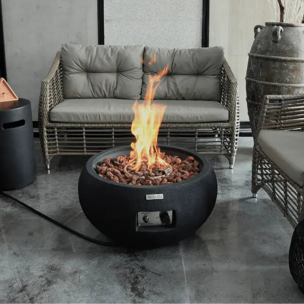Modeno York Round Concrete Fire Bowl Modeno