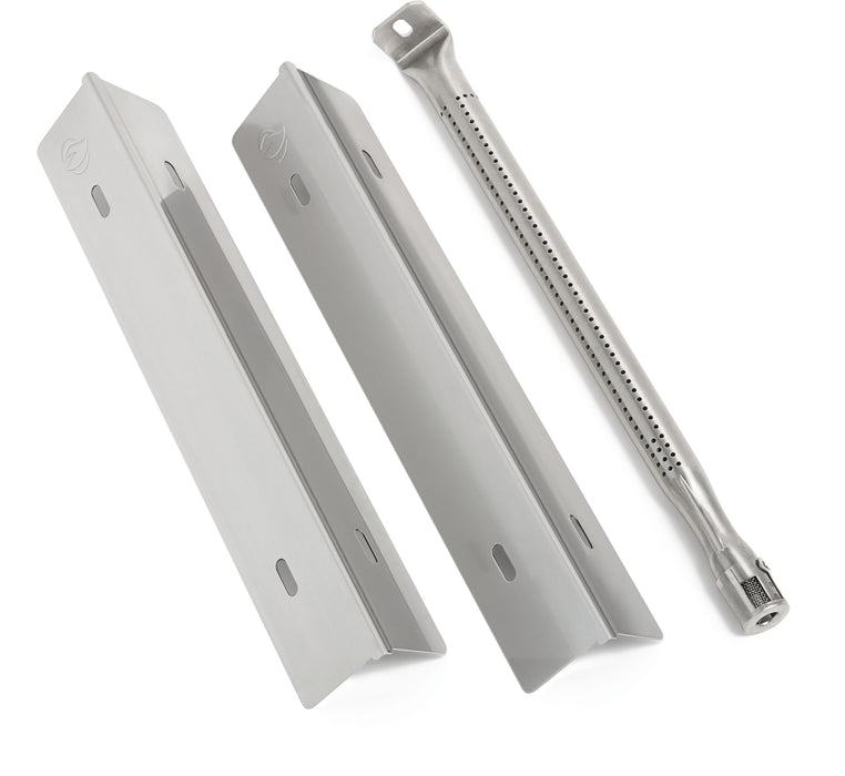 Napoleon 1 Burner & 2 Sear Plates for Rogue and Prestige Series - stainless steel burner tube and two sear plates (view 2)