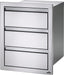 Napoleon 18" Stainless Steel Triple/Double/Single Drawer - triple drawer, angled view