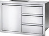 Napoleon 36" X 24" Stainless Steel Single Door and Triple/Double Drawer - single door with triple drawer, angled view