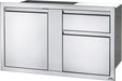 Napoleon 36"/42" Stainless Steel Large Single Door and Waste Bin Drawer - angled view, closed