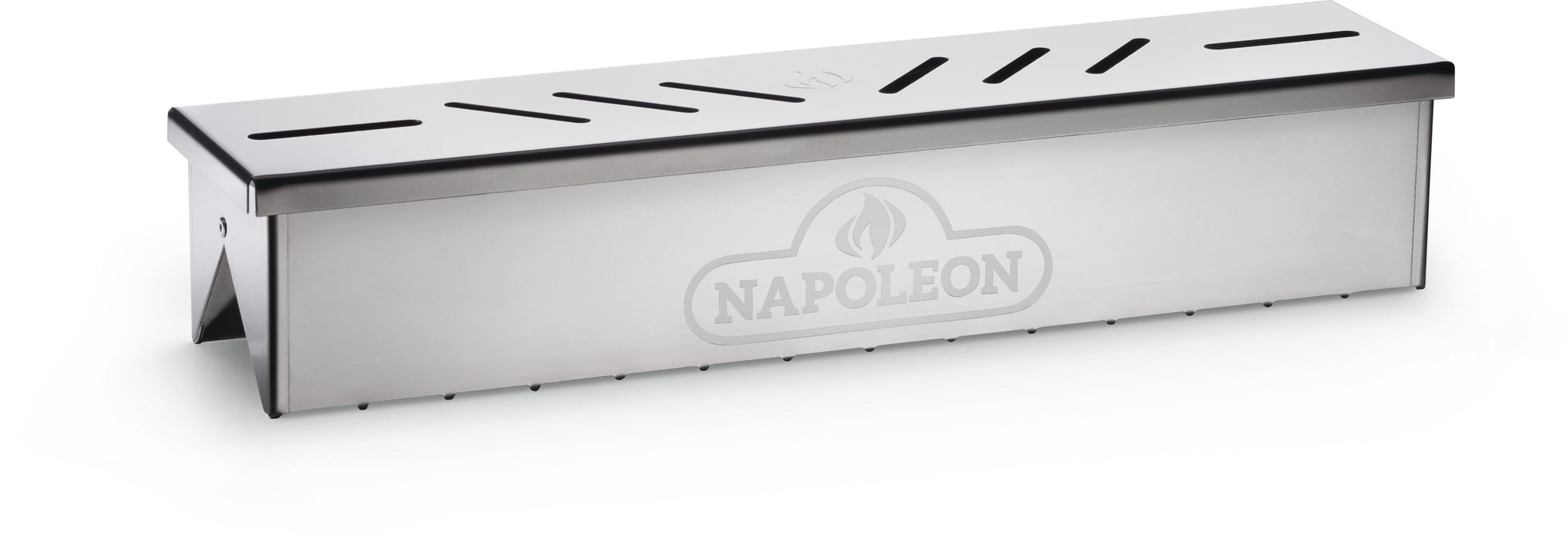 Napoleon 67013 Stainless Steel Sear Plate Smoker Box - stainless steel smoker box with Napoleon logo