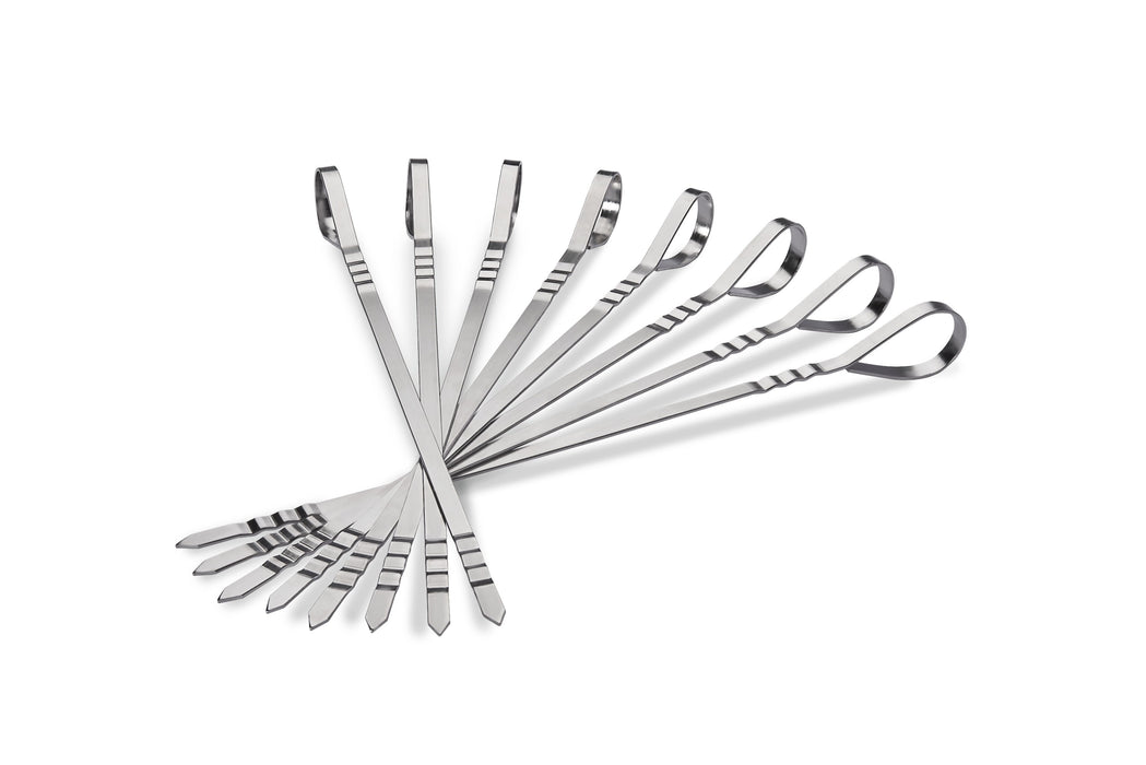 Napoleon 70015 Eight Stainless Steel Multifunctional Skewers - eight stainless steel skewers fanned out