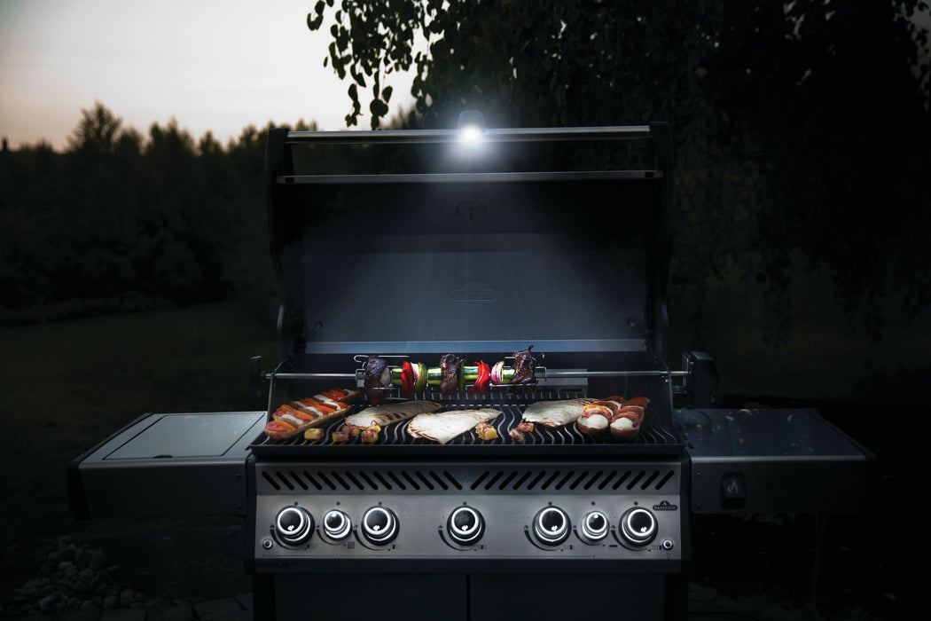 Napoleon 70049 Grill Light - light illuminating a grill at night