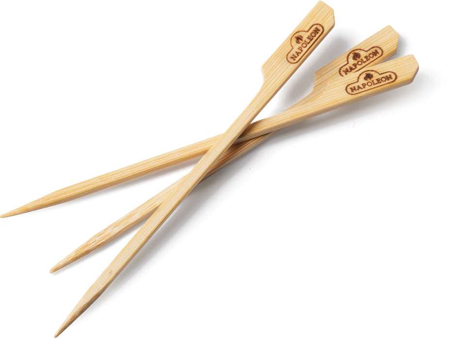 Napoleon 70116 Bamboo Skewers (6-inch) - bamboo skewers with paddle ends
