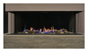 Dreamwood Living's Toscana 38: contemporary 3-sided gas fireplace, no screens.