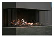 Dreamwood Living's Toscana 38: contemporary 3-sided gas fireplace, no screens.