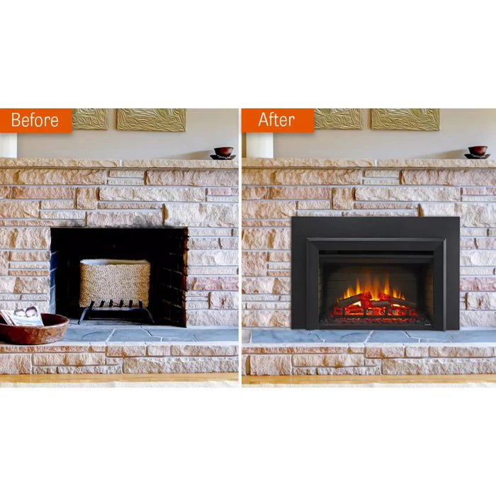 SimpliFire 35" Traditional Built-In Electric Fireplace Insert SimpliFire
