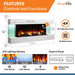 SimpliFire Format 36" Wall Mounted Linear Electric Fireplace SimpliFire