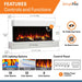 SimpliFire Format 36" Wall Mounted Linear Electric Fireplace SimpliFire