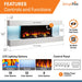 SimpliFire Format 36" Wall Mounted Linear Electric Fireplace SimpliFire