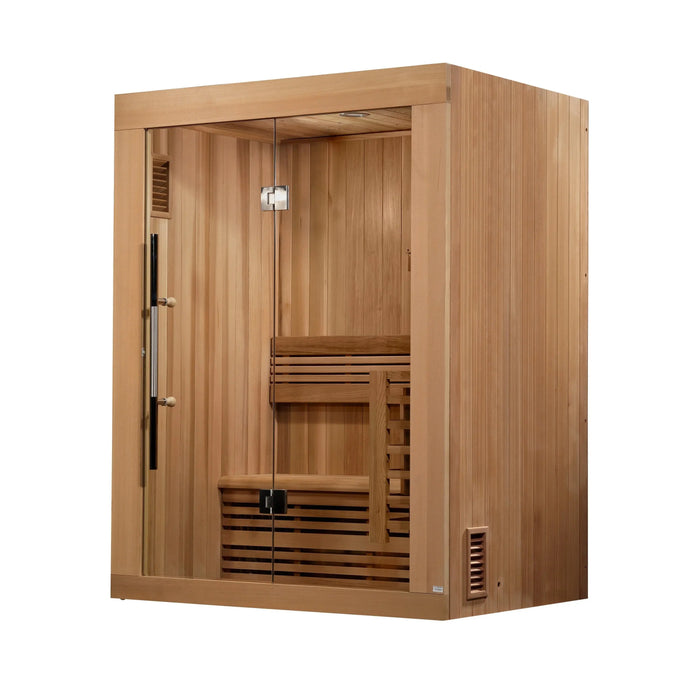 Golden Designs Sundsvall Edition 2 Person Traditional Steam Sauna - Canadian Red Cedar Golden Design Saunas