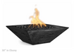 The Outdoor Plus Maya Wood Grain Square Gas Fire Bowl – Liquid Propane