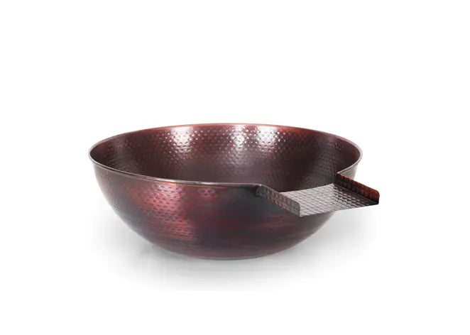 The Outdoor Plus Sedona 27-inch Hammered Copper Round Water Bowl