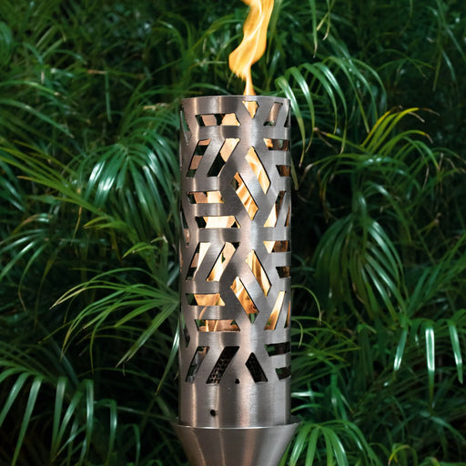 The Outdoor Plus Cubist Fire Torch / Stainless Steel + Free Cover The Outdoor Plus