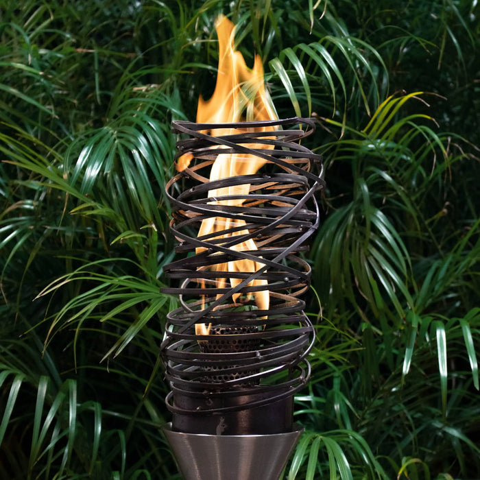 The Outdoor Plus Cyclone Fire Torch / Stainless Steel + Free Cover The Outdoor Plus