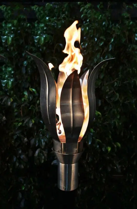 The Outdoor Plus Flower Fire Torch / Stainless Steel + Free Cover The Outdoor Plus