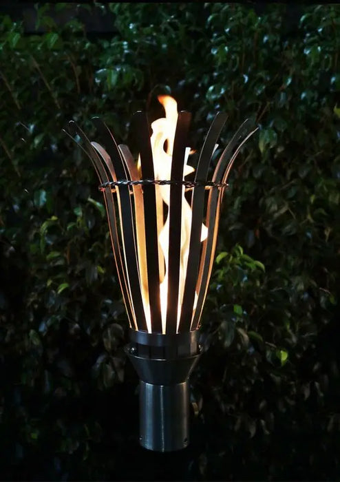 The Outdoor Plus Basket Fire Torch / Stainless Steel + Free Cover The Outdoor Plus
