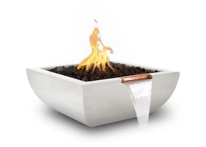 The Outdoor Plus Avalon Concrete Fire & Water Bowl + Free Cover The Outdoor Plus