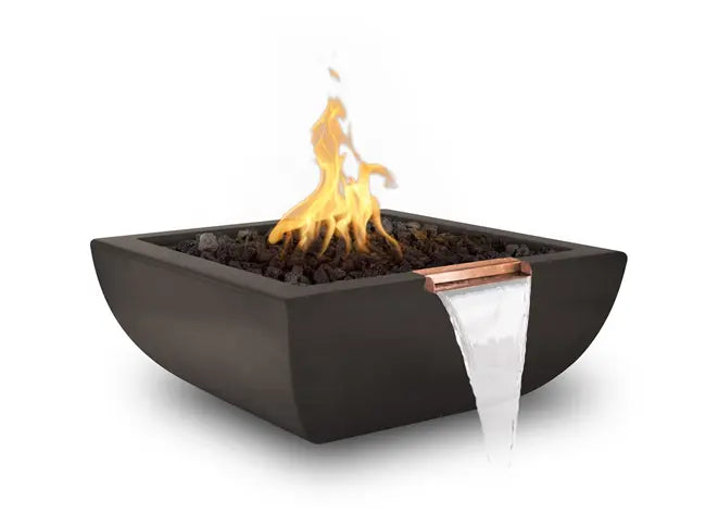 The Outdoor Plus Avalon Concrete Fire & Water Bowl + Free Cover The Outdoor Plus