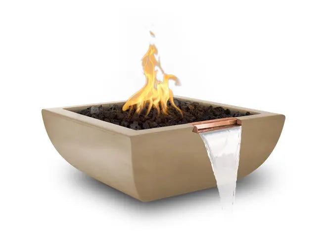 The Outdoor Plus Avalon Concrete Fire & Water Bowl + Free Cover The Outdoor Plus