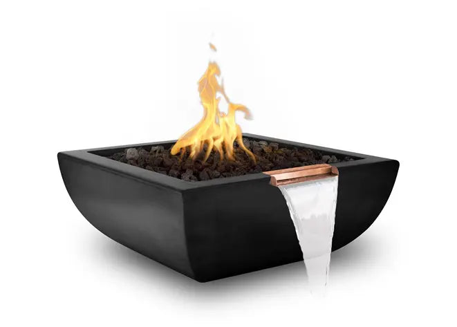 The Outdoor Plus Avalon Concrete Fire & Water Bowl + Free Cover The Outdoor Plus