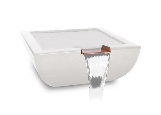 The Outdoor Plus Avalon GFRC Concrete Square Water Bowl