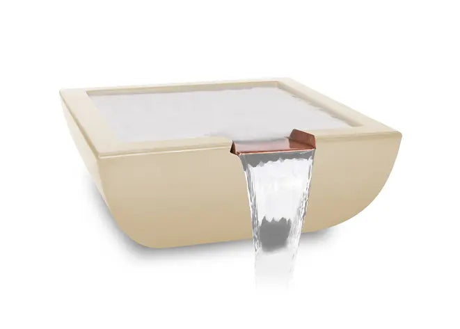The Outdoor Plus Avalon GFRC Concrete Square Water Bowl