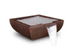 The Outdoor Plus Avalon Hammered Copper Square Water Bowl